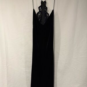 B Darlin Black Backless Dress with Lace Detail
